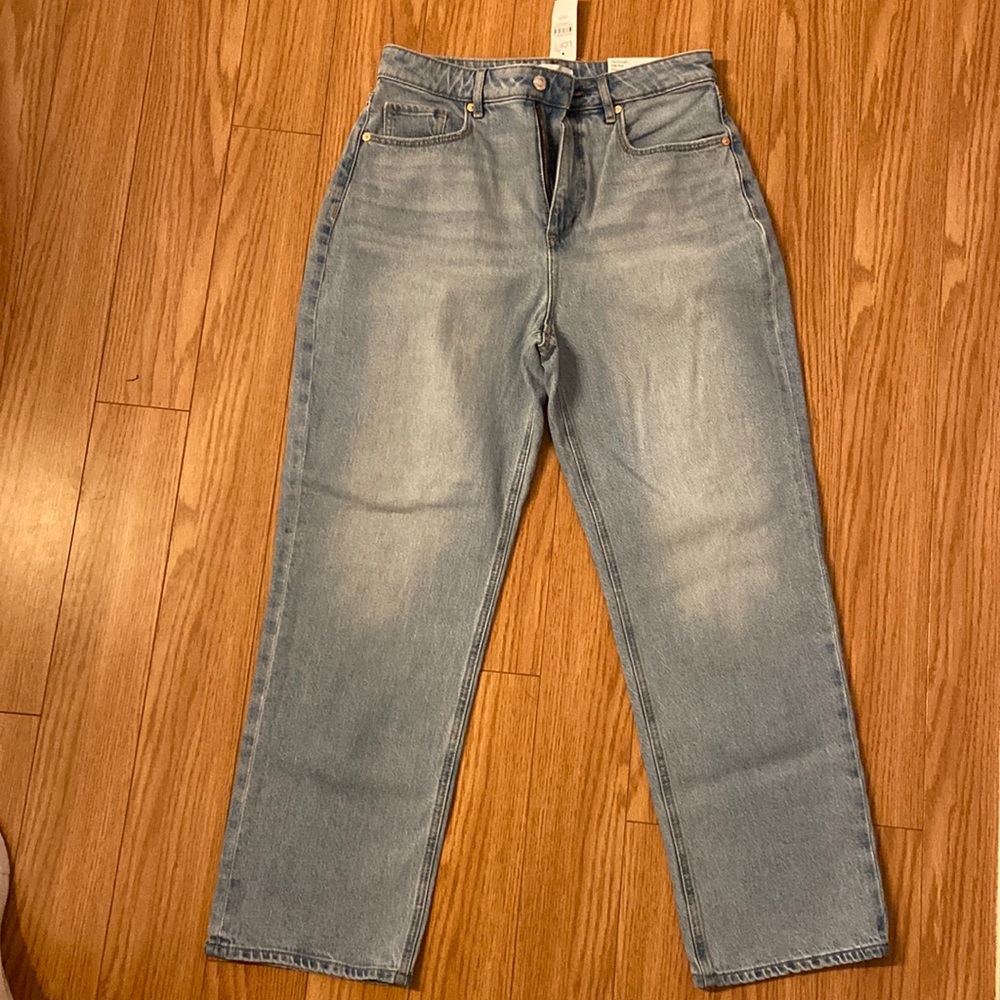 LOFT Women's Straight Leg Jeans in Light Wash Blue